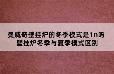 曼威奇壁挂炉的冬季模式是1n吗 壁挂炉冬季与夏季模式区别